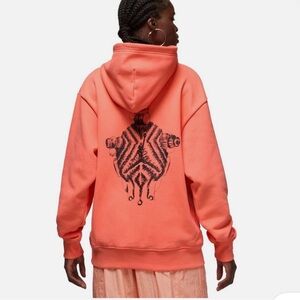 NEW Jordan x Bephies Beauty Supply Pullover Hoodie Lt Wild Mango Sz SMALL RARE!